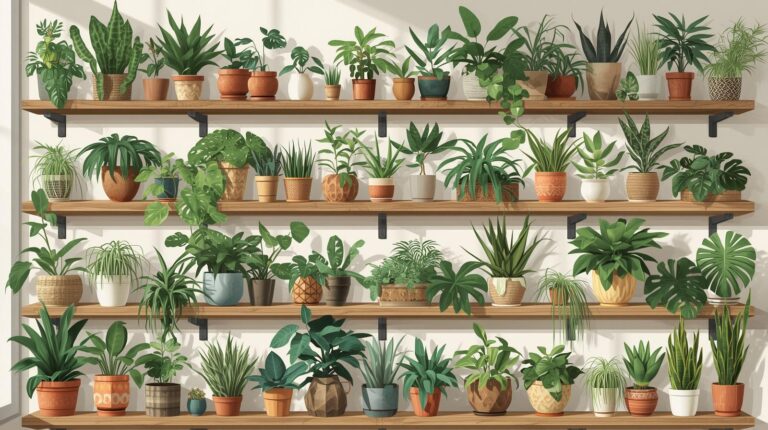 Sleek Minimalist Plant Shelves for Small Apartments